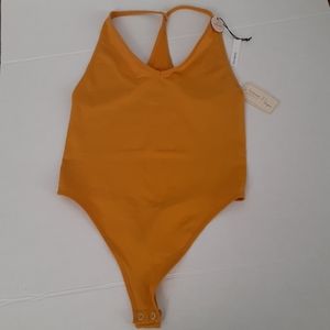 Forever 21, Yellow Seamless Bodysuit Lingerie Separat Women's Size S/M